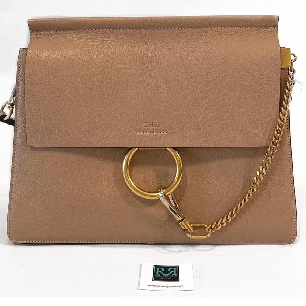Chloè Faye Tote Bag Grainy Biscotti Beige